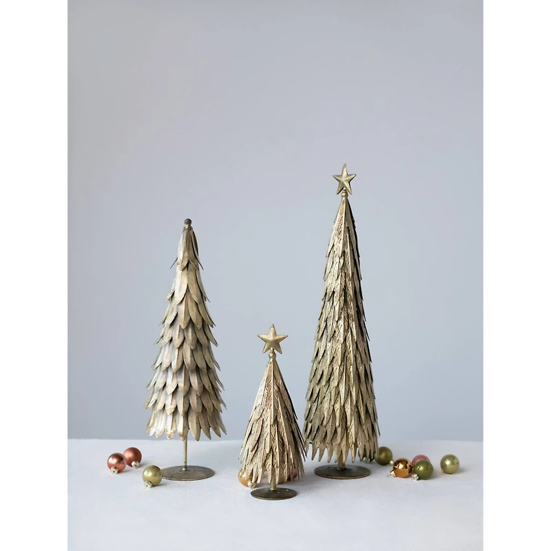 Hello Honey® 18" Antique Brass Metal Christmas Tree Décor