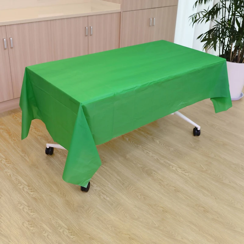 30 Pack: 54" x 108" Sports Green Plastic Table Cover by Celebrate It™