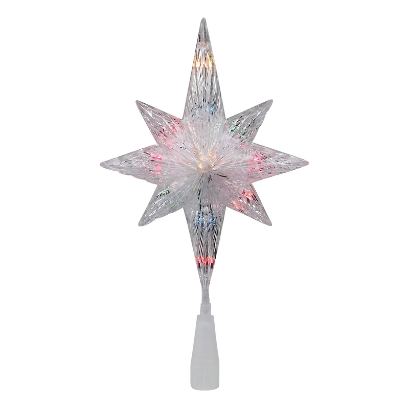 11" Lighted Clear Crystal Star of Bethlehem Tree Topper