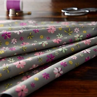 Camelot Fabrics My Pink & Gray Floral Novelty Cotton Fabric