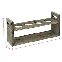 NEX™ 16" Olive Green 4-Bottle Countertop Wood Wine Rack