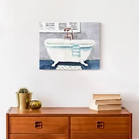 Clawfoot Bathtub 14" x 11" Canvas Wall Art