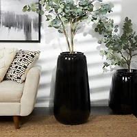 30" Black Modern Vase