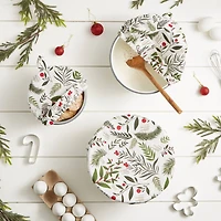 DII® Holiday Sprigs Print Dish Cover Set, 3ct.