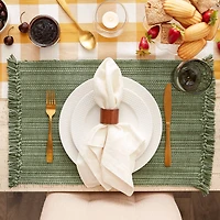 DII® Variegated Fringe Cotton Placemats