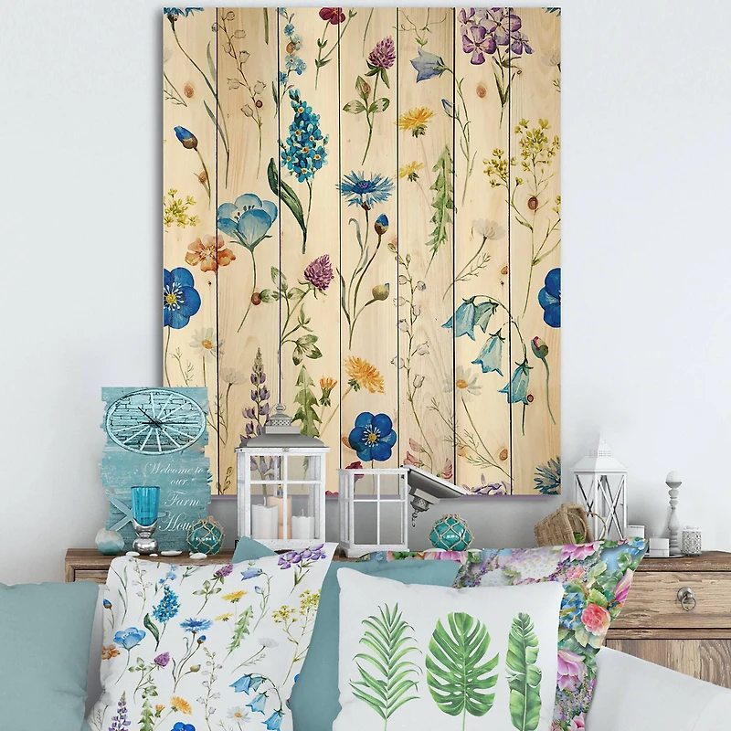 Designart - Blue Wild Flowers