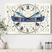 Designart Just A Lakeaholic Lake House 3 Panel Wall Clock