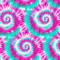Fabric Editions Pink & Turquoise Tie Dye Cotton Fabric