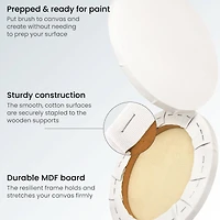 Arteza® 10" Round White Classic Stretched Canvases