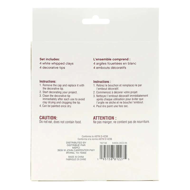 White Whipped Clay Kit by Craft Smart®