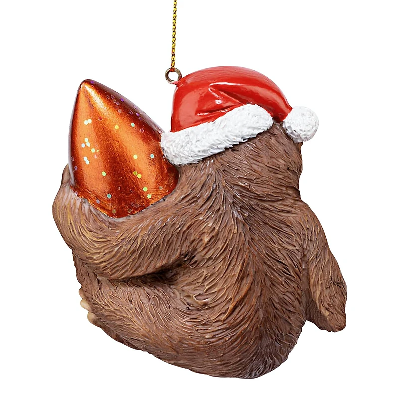 Design Toscano Santa's Sloth Ornaments, 3ct.