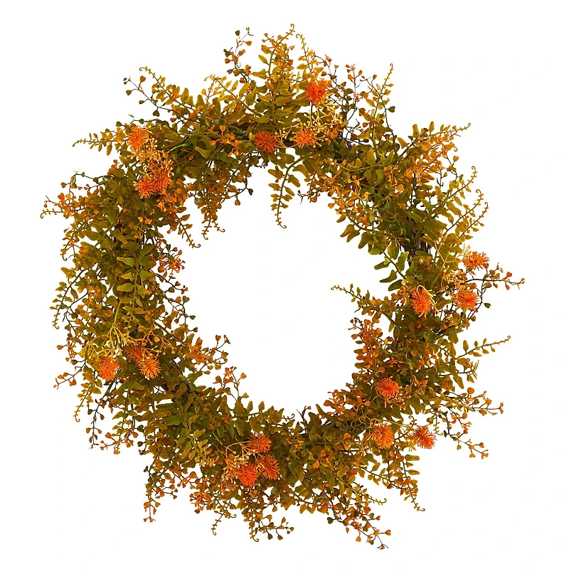 21" Autumn Fern Wreath