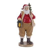 9.5" Farmer Santa with Lantern Figurines, 2ct.