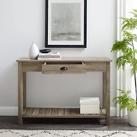 Walker Edison Gray Wash Country Entry Table