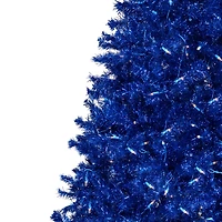 7ft. Pre-Lit Artificial Tinsel Christmas Tree