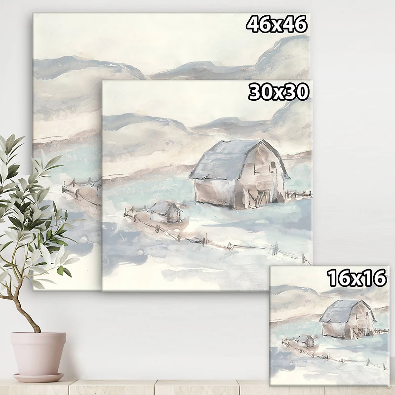 Designart - Farmhouse Barn Grey IV