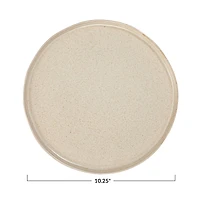 Hello Honey® 10.25" Cream Speckled Glaze Stoneware Plate, 2ct.