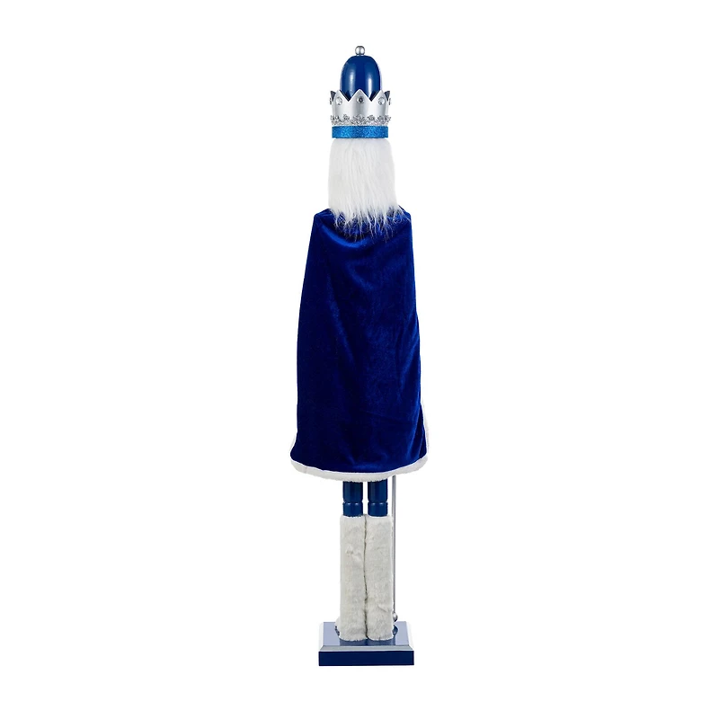 Glitzhome® 42"H Wooden Christmas Blue Dressed King Nutcracker