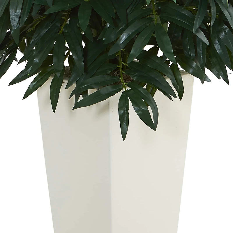 3ft. Double Bamboo Palm Tree in White Tower Vase