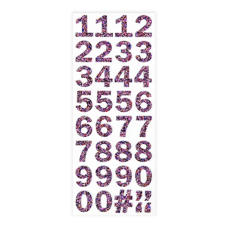 Red & Blue Glitter Number Stickers by Recollections™