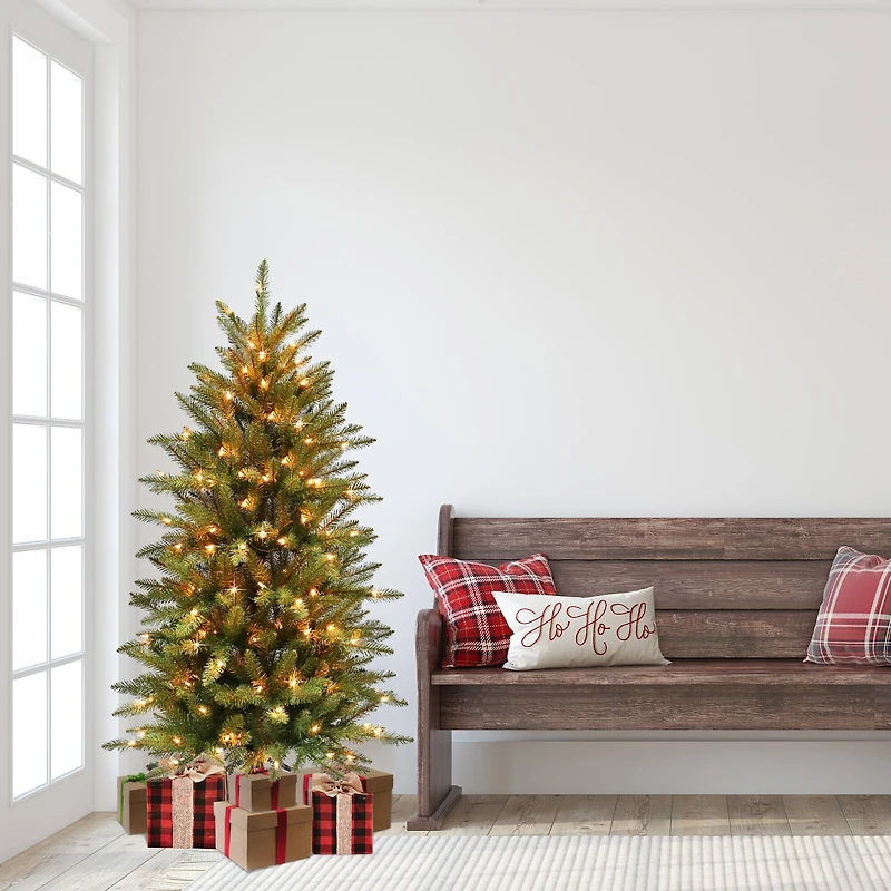 6 Pack: 4.5ft. Pre-Lit Pencil Fraser Fir Artificial Christmas Tree, Clear Lights