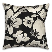 Cream Florals Throw Pillow 18" x 18"