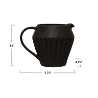 Hello Honey® 14oz. Matte Black Glazed Stoneware Creamer