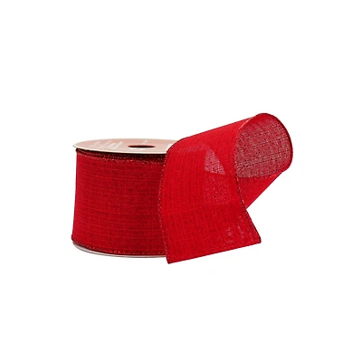 2.5" x 20ft. Red Wired Shimmer Ribbon by Celebrate It®