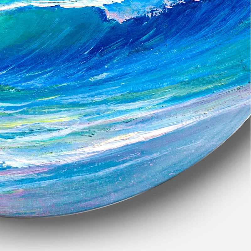 Designart - Blue Waves Breaking At The Beach II