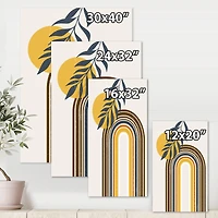 Designart - Abstract Sun Moon Leaves II