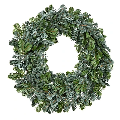 24" Green Medford Pine Christmas Wreath