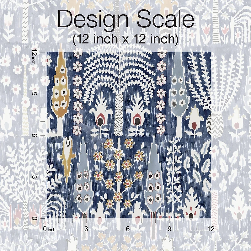 RoomMates Blue Persian Ikat Peel & Stick Wallpaper