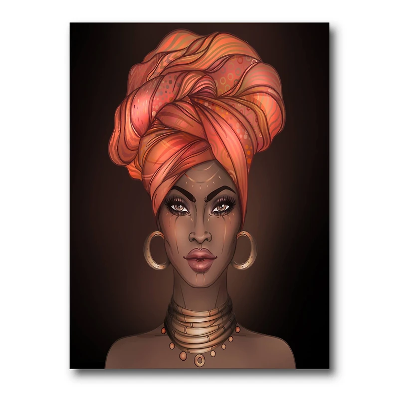Designart - African American Woman with Turban V