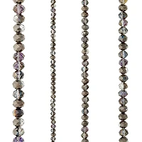 Gray Faceted Glass Rondel Beads by Bead Landing™