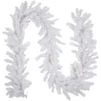 9ft. Clear Lighted Snow White Garland