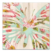 Bright Butterfly Silhouette 20" x 20" Canvas Wall Art