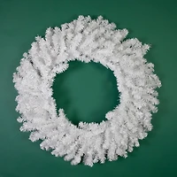 24" White Canadian Pine Artificial Christmas Wreath