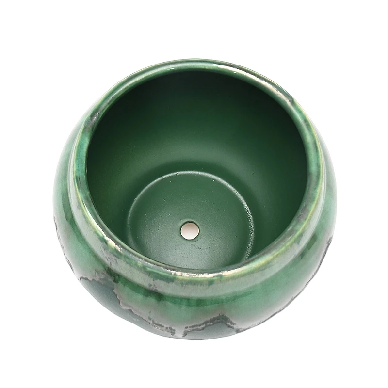 8.5" Green Ceramic Pot by Ashland®
