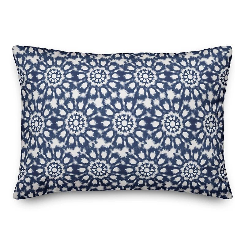 Radial Shibori Pattern 14" x 20" Indoor / Outdoor Pillow