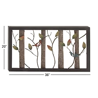 Tin Farmhouse Birds Wall Decoration