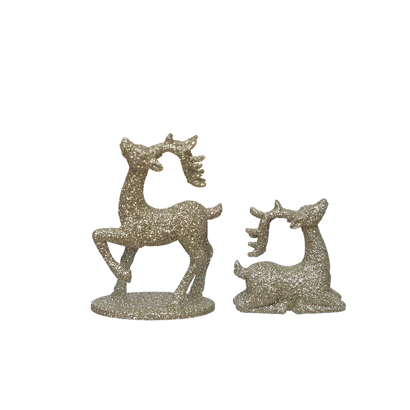 Mini Champagne Deer Decorations by Ashland®