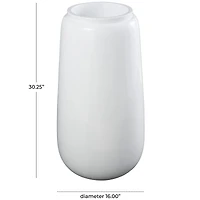 30" Tall White Floor Vase