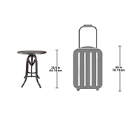 Design Toscano 25.5" Industrial Revolution Adjustable Height Side Table