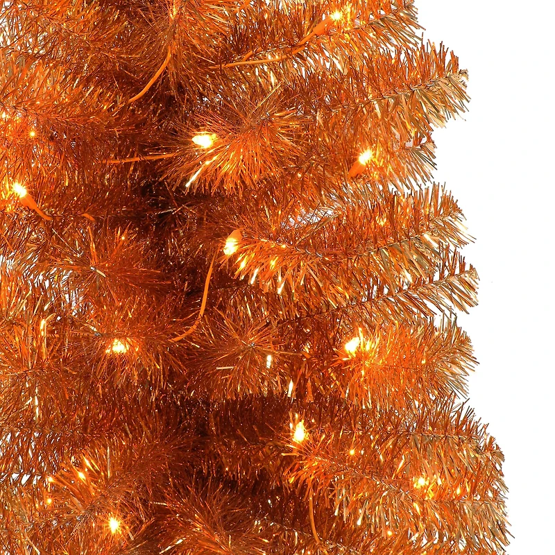 4.5ft. Pre-Lit Tinsel Artificial Christmas Tree