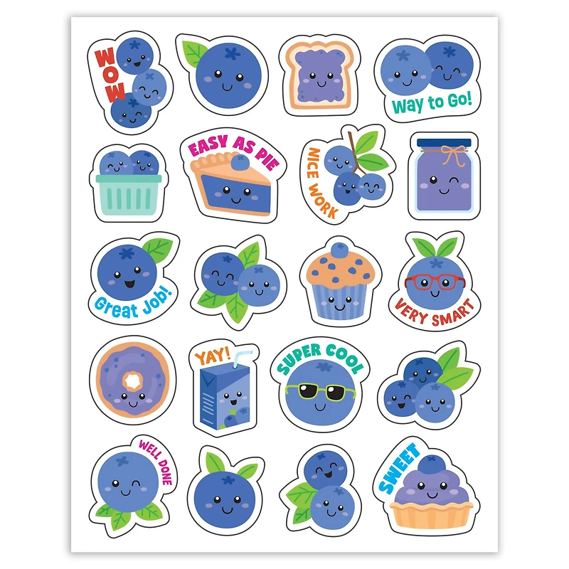 Teacher Created Resources® Blueberry Smelly Stickers, 6 Packs of 120 each