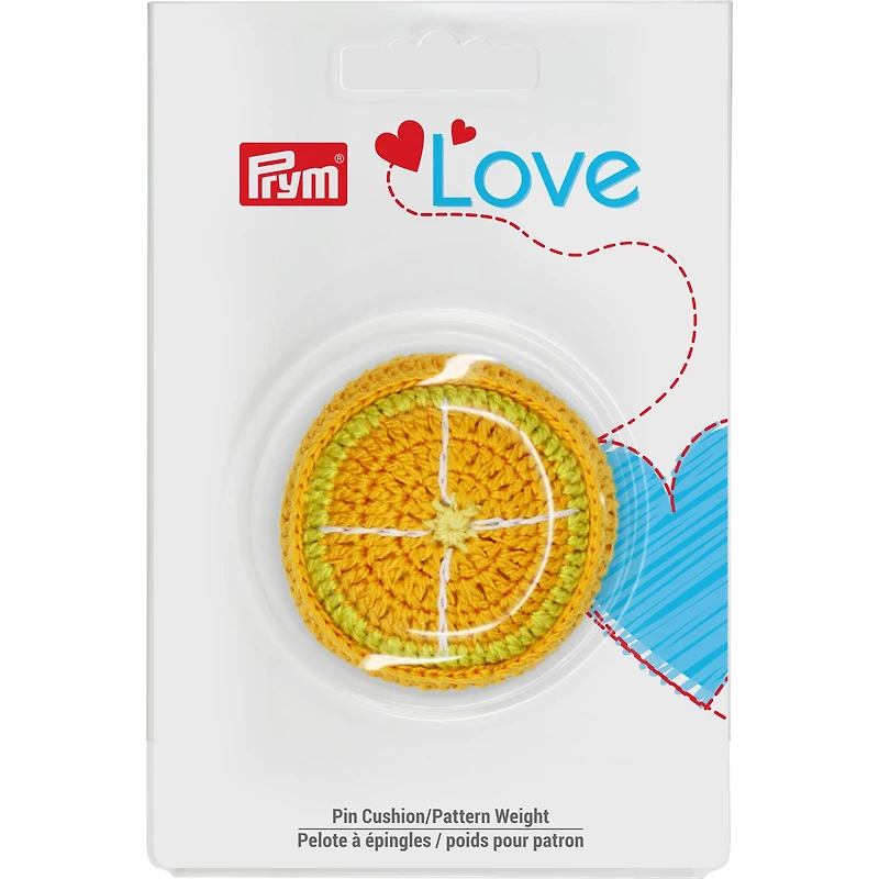 Prym® Love Orange Pin Cushion & Pattern Weight