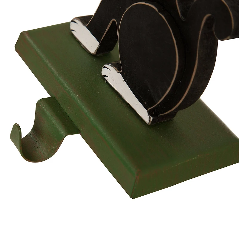 Glitzhome® 8" Wooden & Metal Cat & Dog Stocking Holder Set