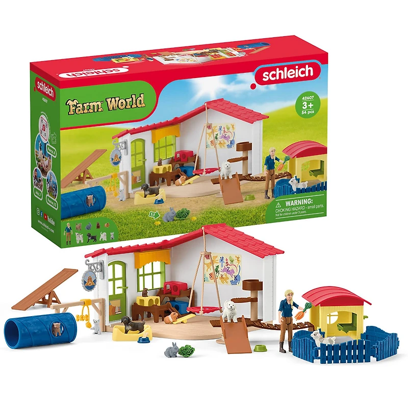 Schleich Farm World Pet Hotel Animal Playset