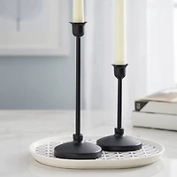 12 Pack: 9.4" Black Metal Candle Holder by Ashland®