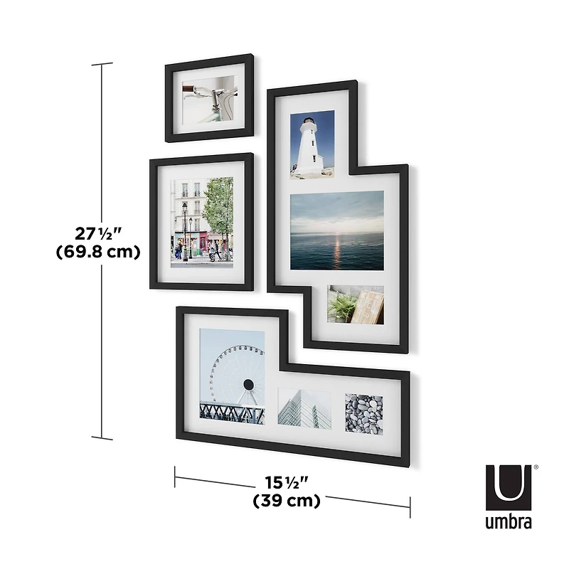Umbra Black Mingle Gallery Picture Frame Set